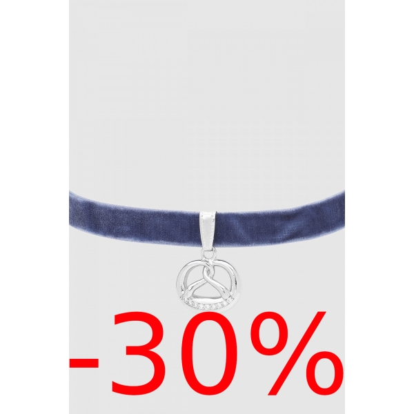 Choker-Halsband Brezen (blau)