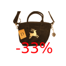 Dirndltasche Schwarz mit Hirsch