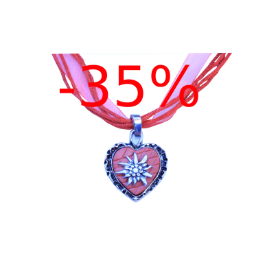 Halskette mit roten Herz