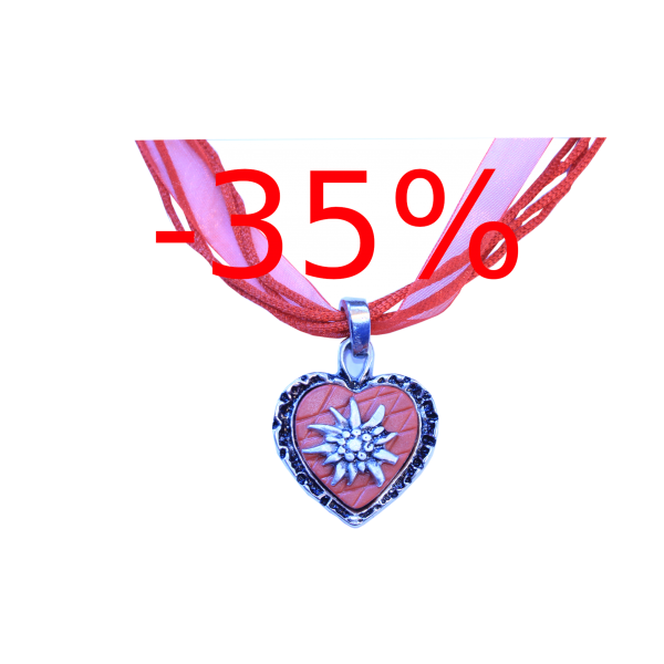 Halskette mit roten Herz