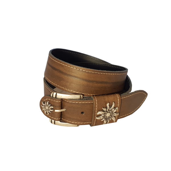 Ledergürtel Braun Edelweiss