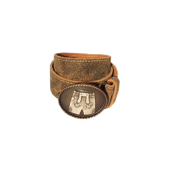 Ledergürtel Rustico - Gürtelschnalle mit Lederhose