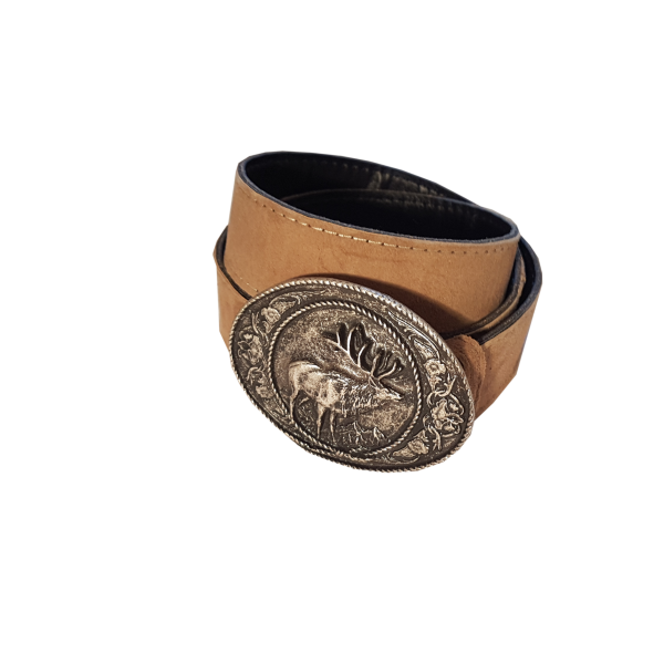 Ledergürtel Rustico mit filigranem Hirsch