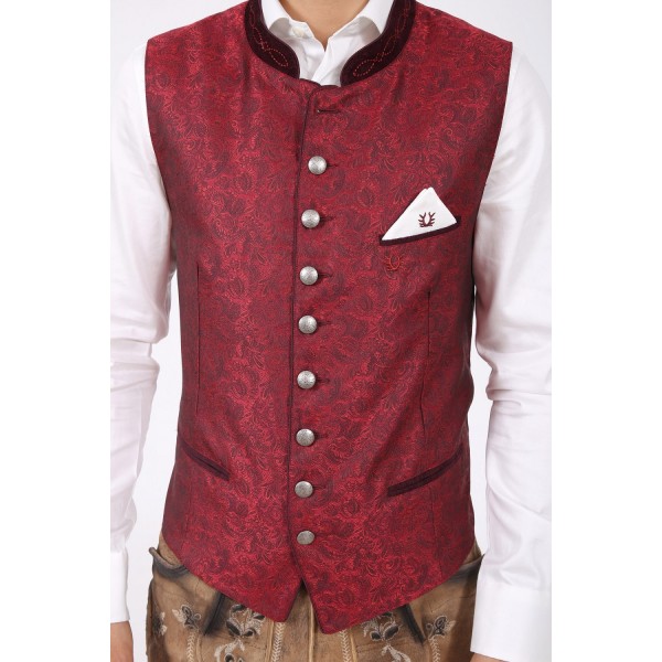 Trachtenweste Jason (bordeaux)